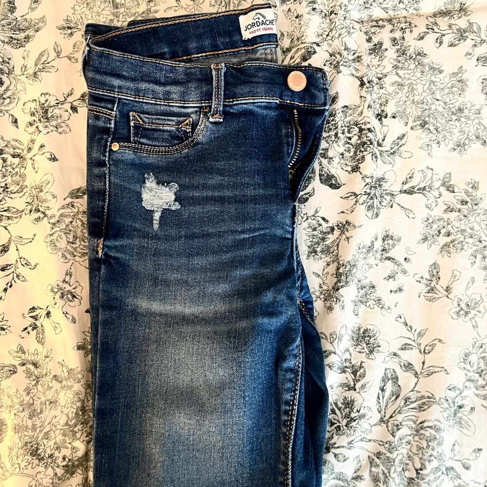 Jordache Super Skinny Dark Blue Jeans - Picture 4 of 5